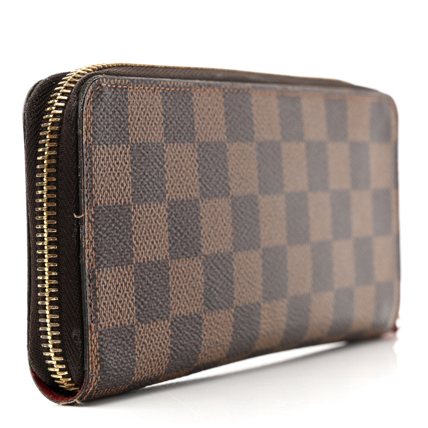 Damier Ebene Clemence Wallet Cherry
