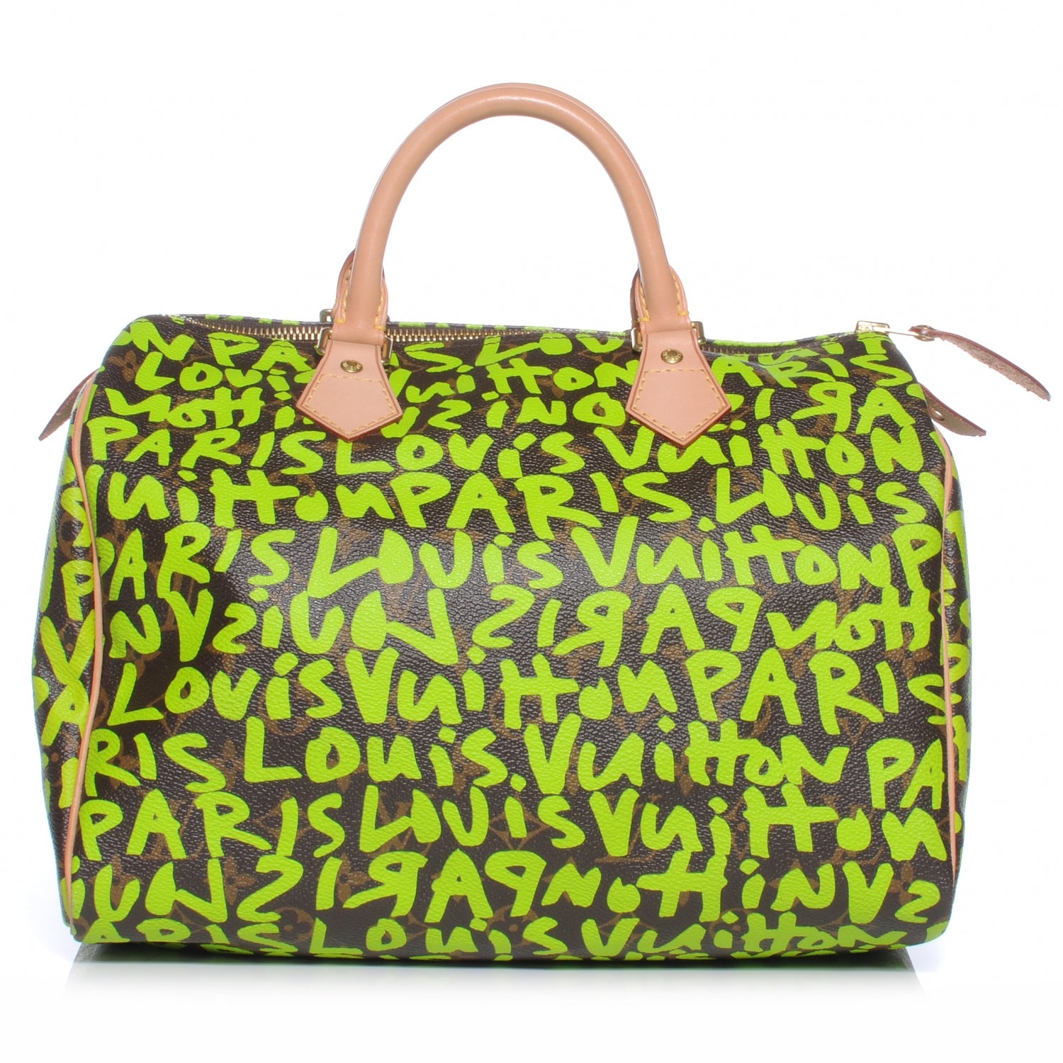 Louis Vuitton Monogram Graffiti Speedy 30 Green 1 of 7