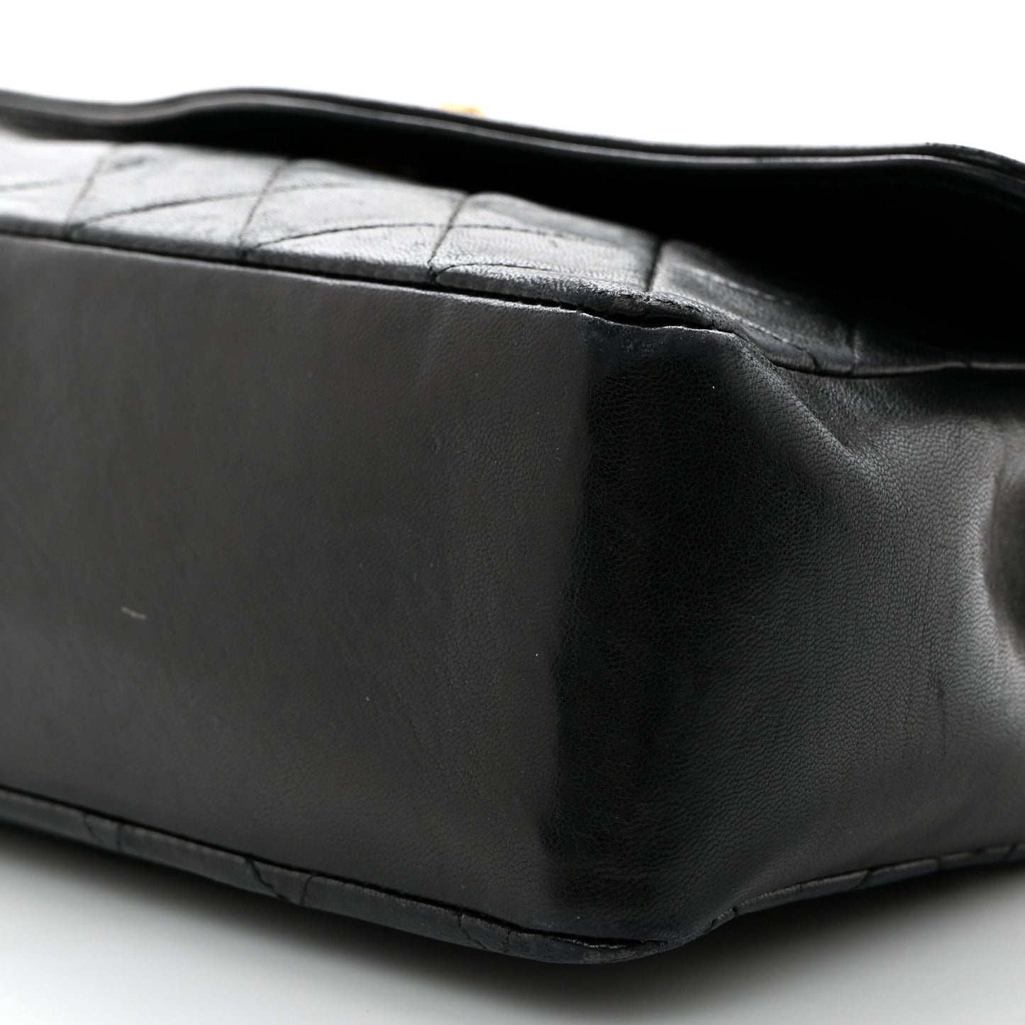 Lambskin Quilted Small Single Flap Black