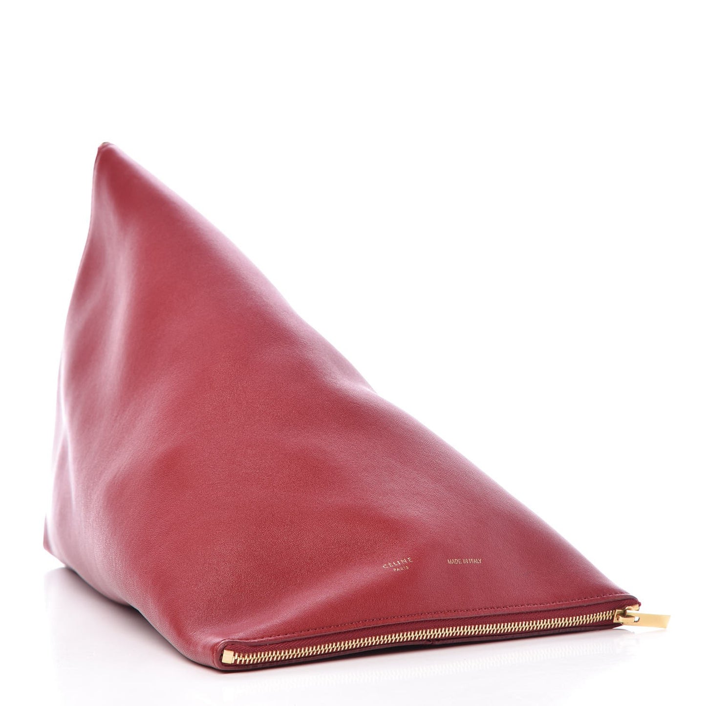 Lambskin Berlingot Clutch Fuchsia