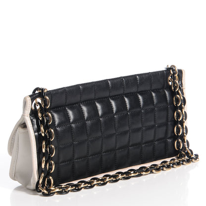 Chanel Lambskin Chocolate Bar Mademoiselle Flap Black White 3 of 8