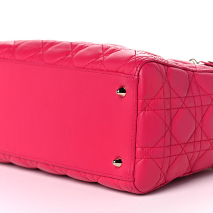 Christian Dior Lambskin Cannage Medium Lady Dior Fuchsia 6 of 13