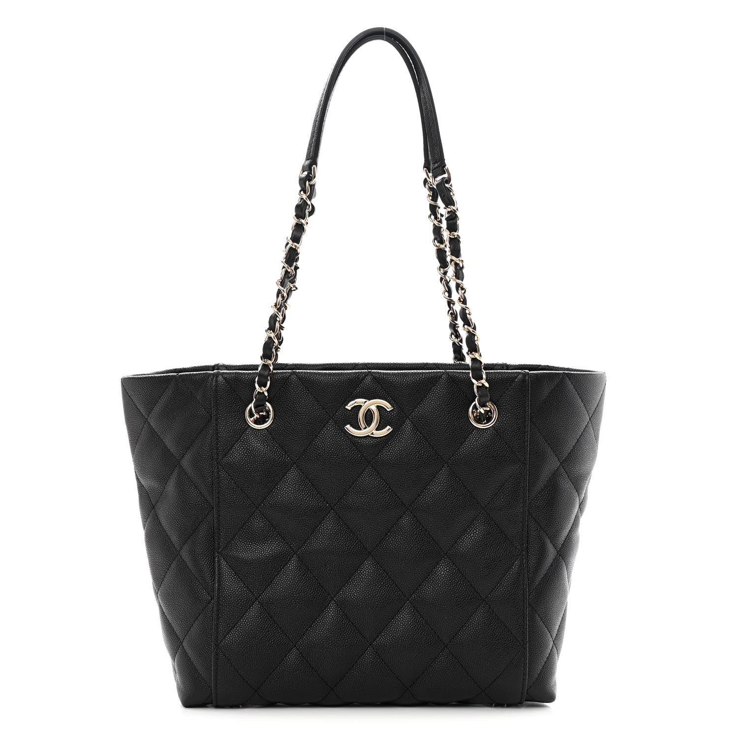 Chanel Caviar Quilted Small Shopping Tote Black 1 of 12