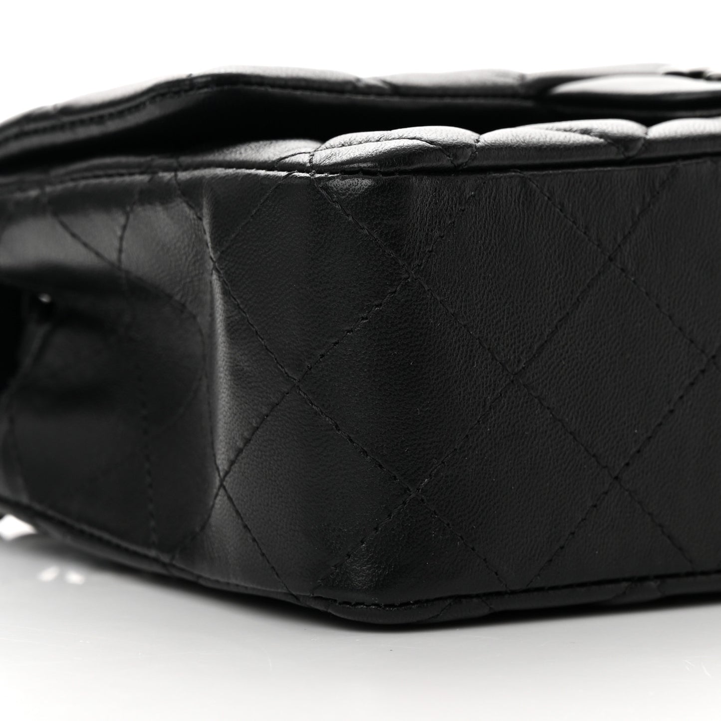 Lambskin Quilted Mini Rectangular Flap So Black
