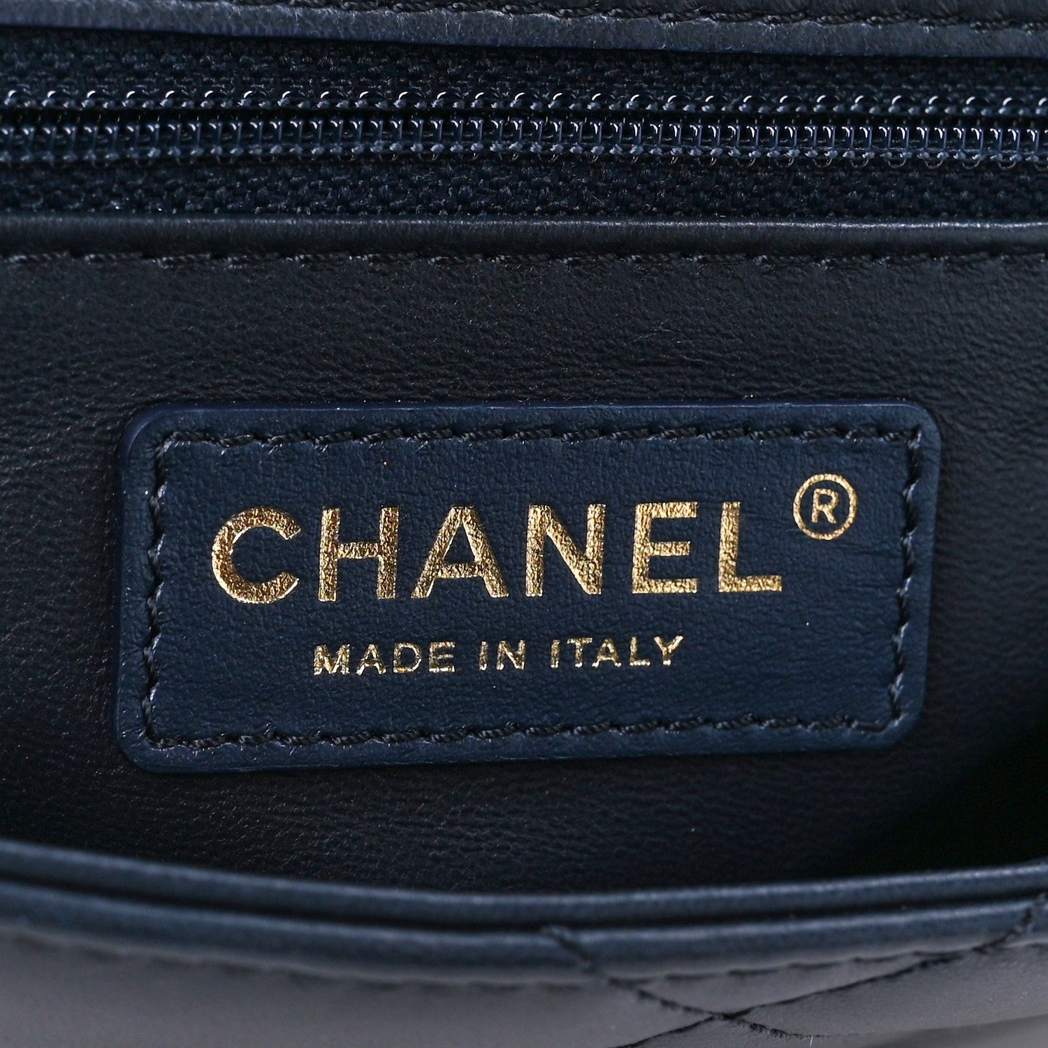 Chanel Calfskin Quilted Top Handle Single Flap Navy 6 of 11