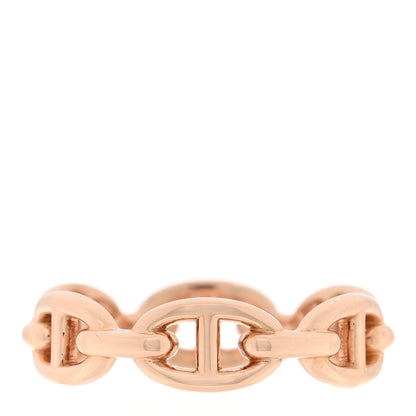 Hermes 18K Rose Gold PM Chaine d'Ancre Enchainee Ring 57 8 3 of 7