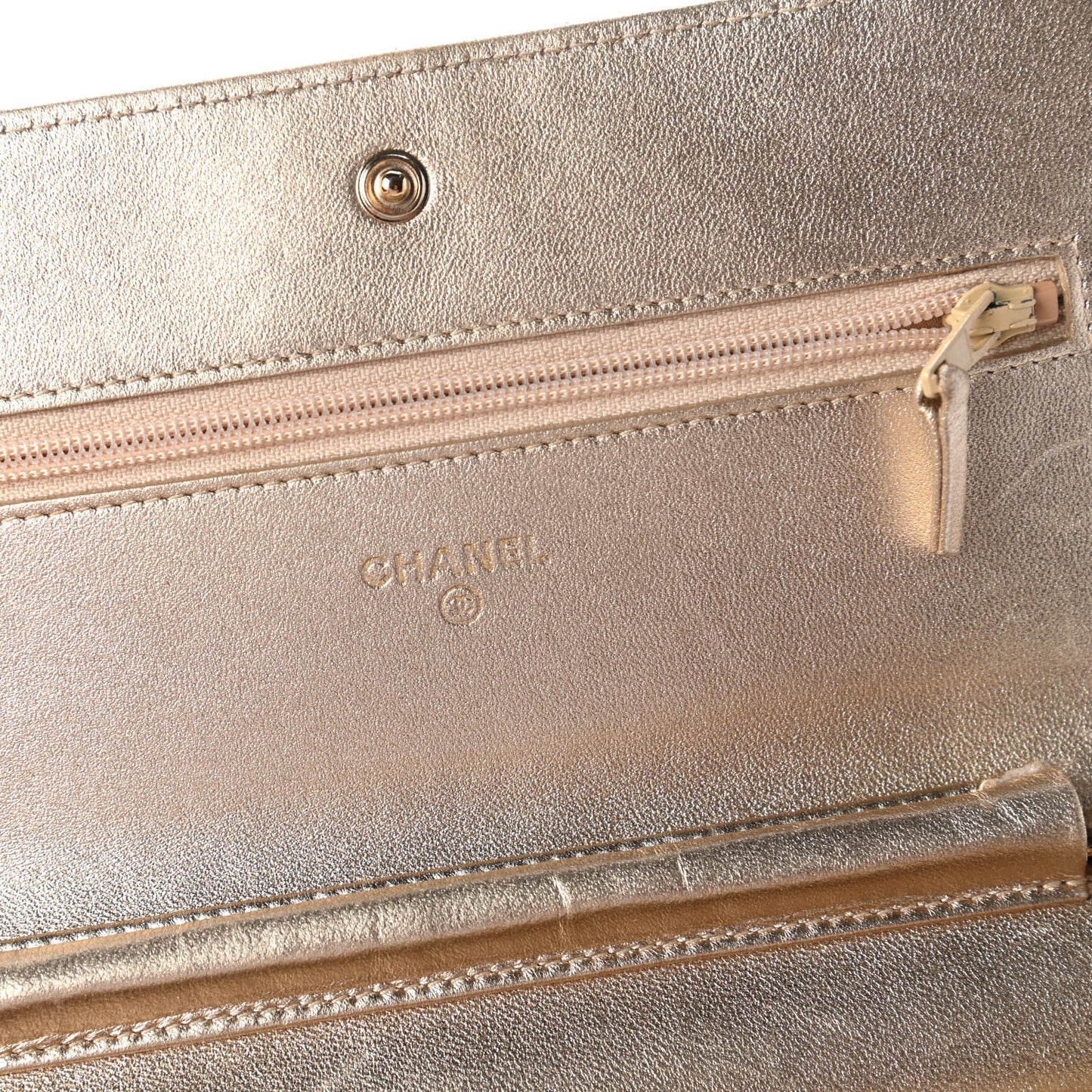 Satin Diamond Stitch Wallet On Chain WOC Black Gold