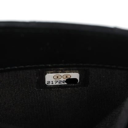 Chanel Lambskin Quilted Boy Wallet On Removable Chain WOC Black 8 of 8