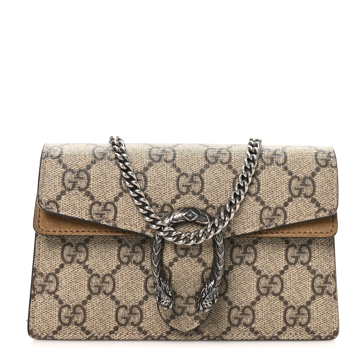 GG Supreme Monogram Super Mini Dionysus Shoulder Bag Taupe