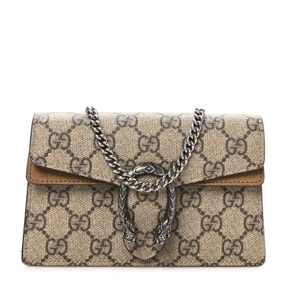 Gucci GG Supreme Monogram Super Mini Dionysus Shoulder Bag Taupe 1 of 9