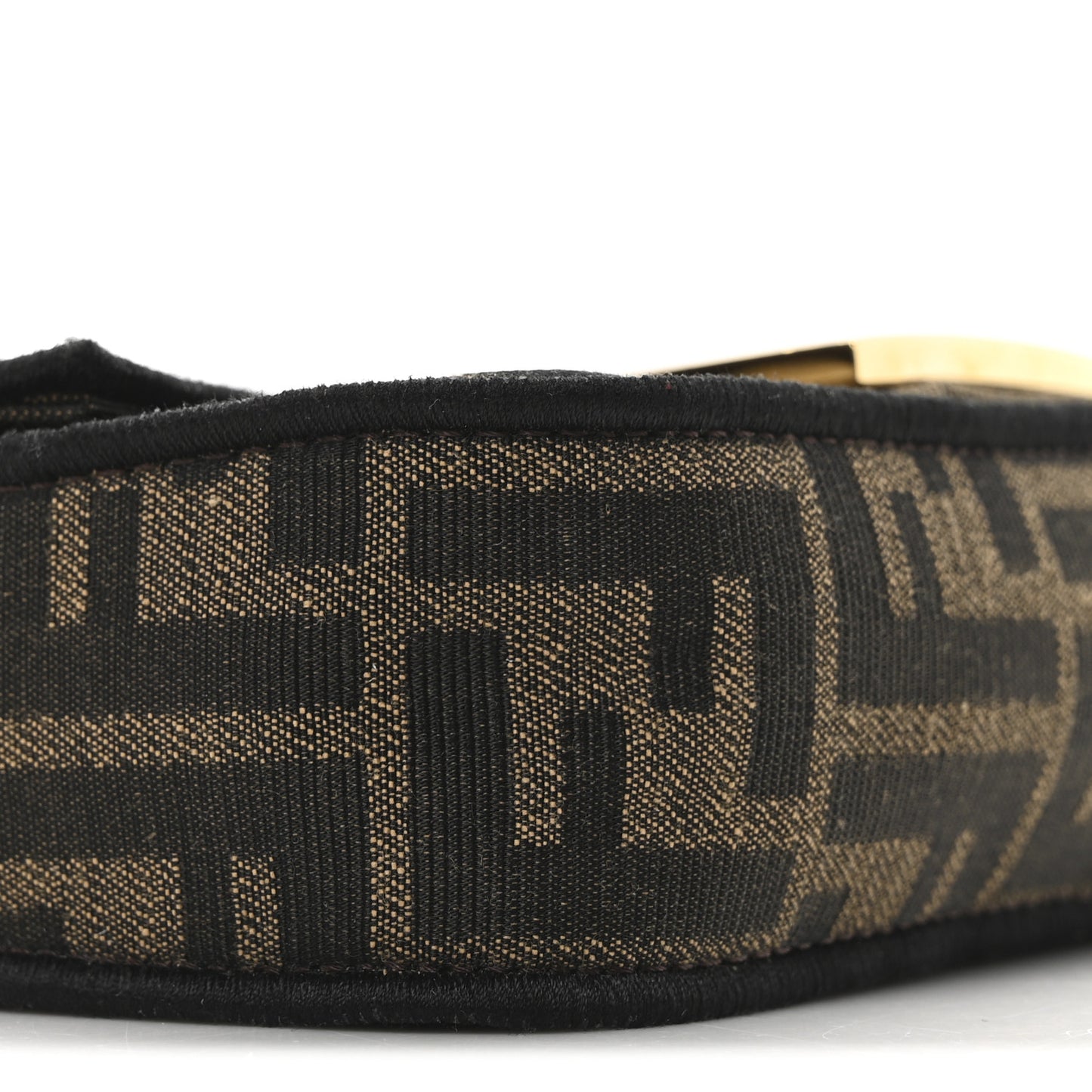 Fabric Jacquard FF 1974 Mini Baguette Tobacco Moro Black
