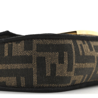 Fendi Fabric Jacquard FF 1974 Mini Baguette Tobacco Moro Black 9 of 11