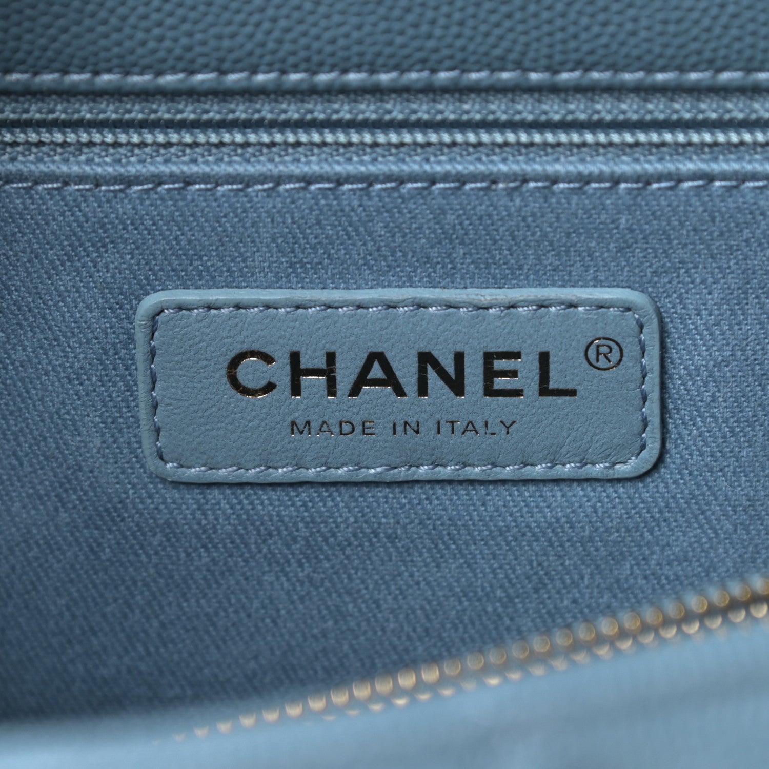 Chanel Caviar Quilted Small Coco Handle Flap Blue 6 of 11