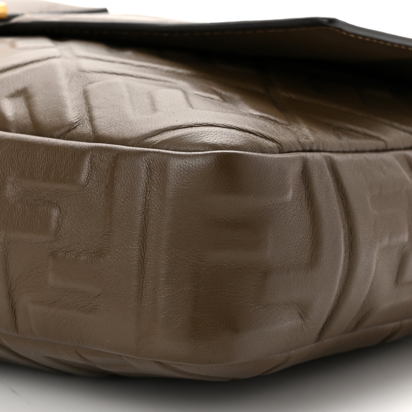 Nappa FF 1974 Embossed Large Baguette Wood