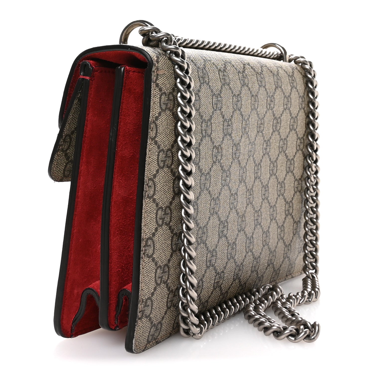 Gucci GG Supreme Monogram Small Dionysus Shoulder Bag Red 3 of 10