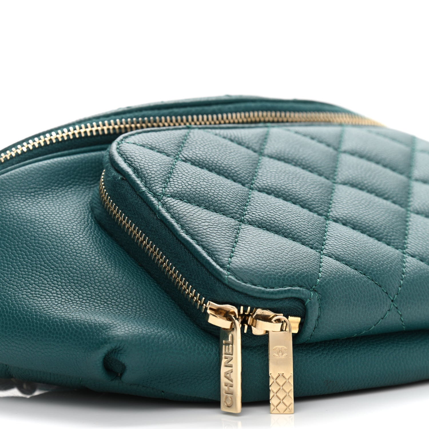 Chanel Caviar Quilted Business Affinity Waist Belt Bag Dark Turquoise 9 of 12