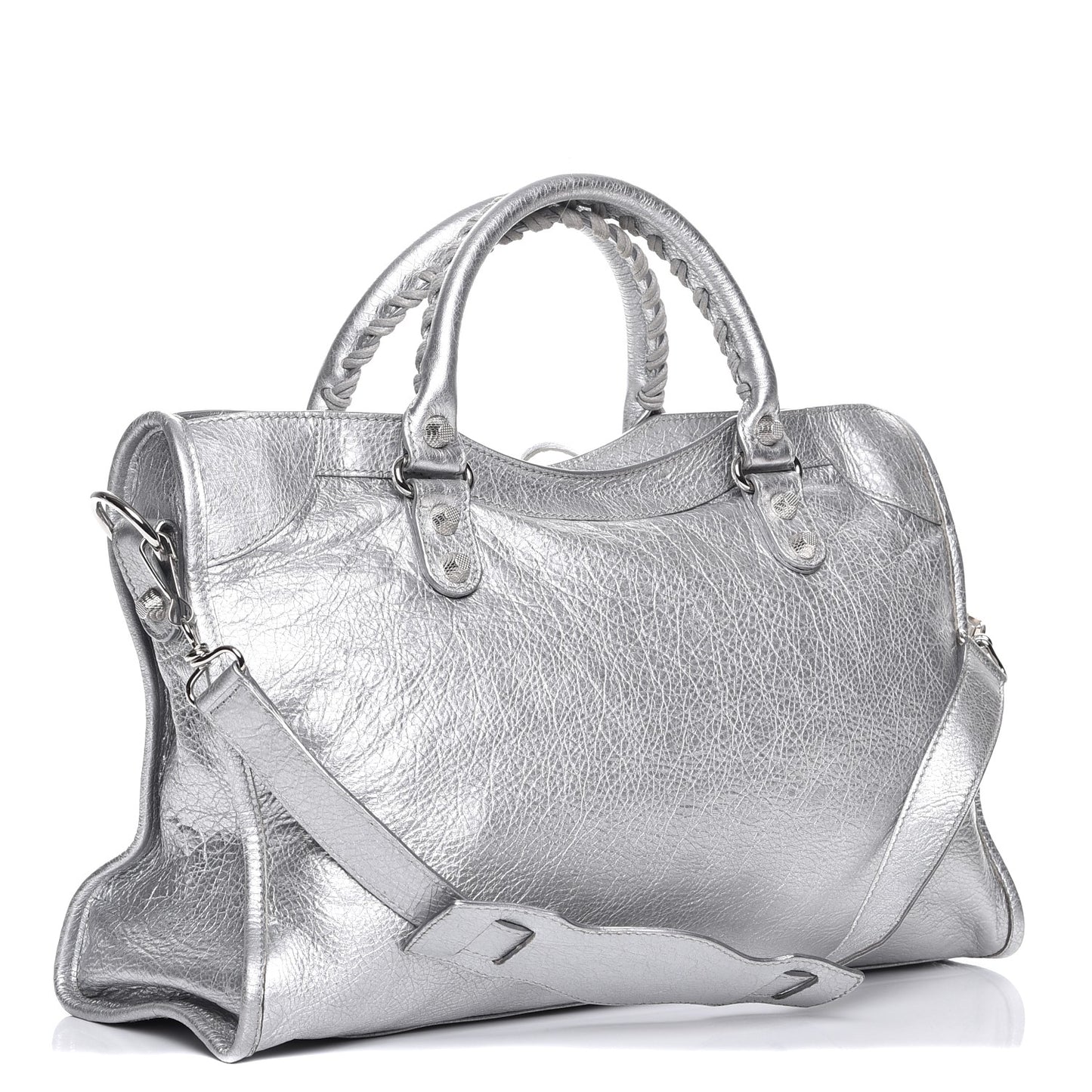 Agneau Giant 12 Silver Hardware City Gris Aluminum