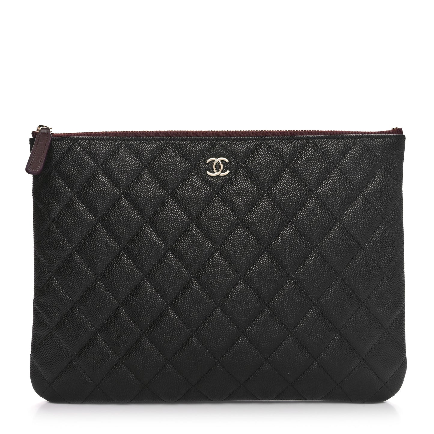 Caviar Quilted Medium Cosmetic Case Black