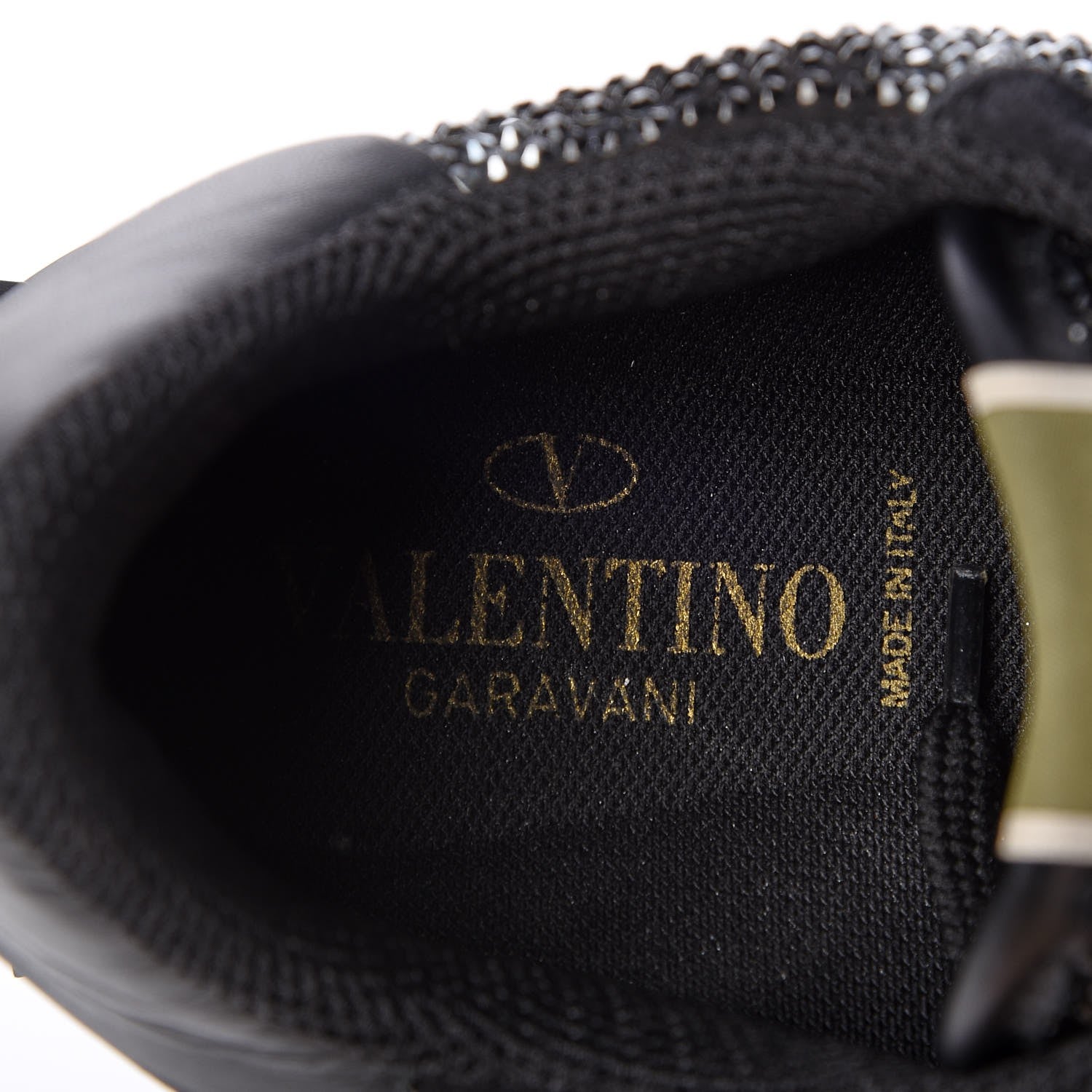 Valentino Garavani Glitter Suede Womens Rockrunner Sneakers 38 Black 8 of 10