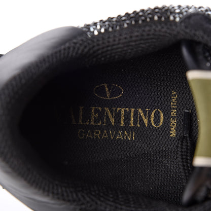 Valentino Garavani Glitter Suede Womens Rockrunner Sneakers 38 Black 8 of 10