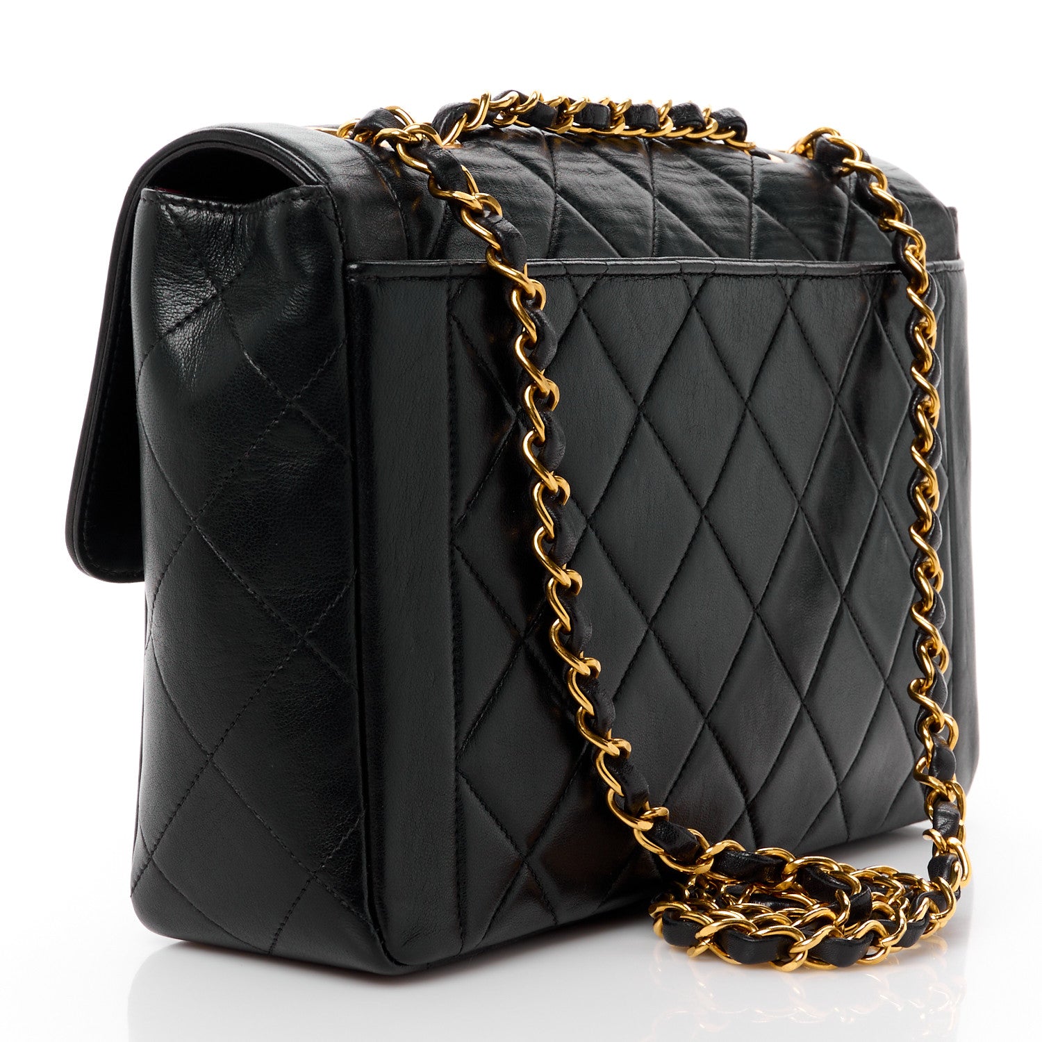 Chanel Lambskin Quilted Medium Single Flap Black 3 of 12