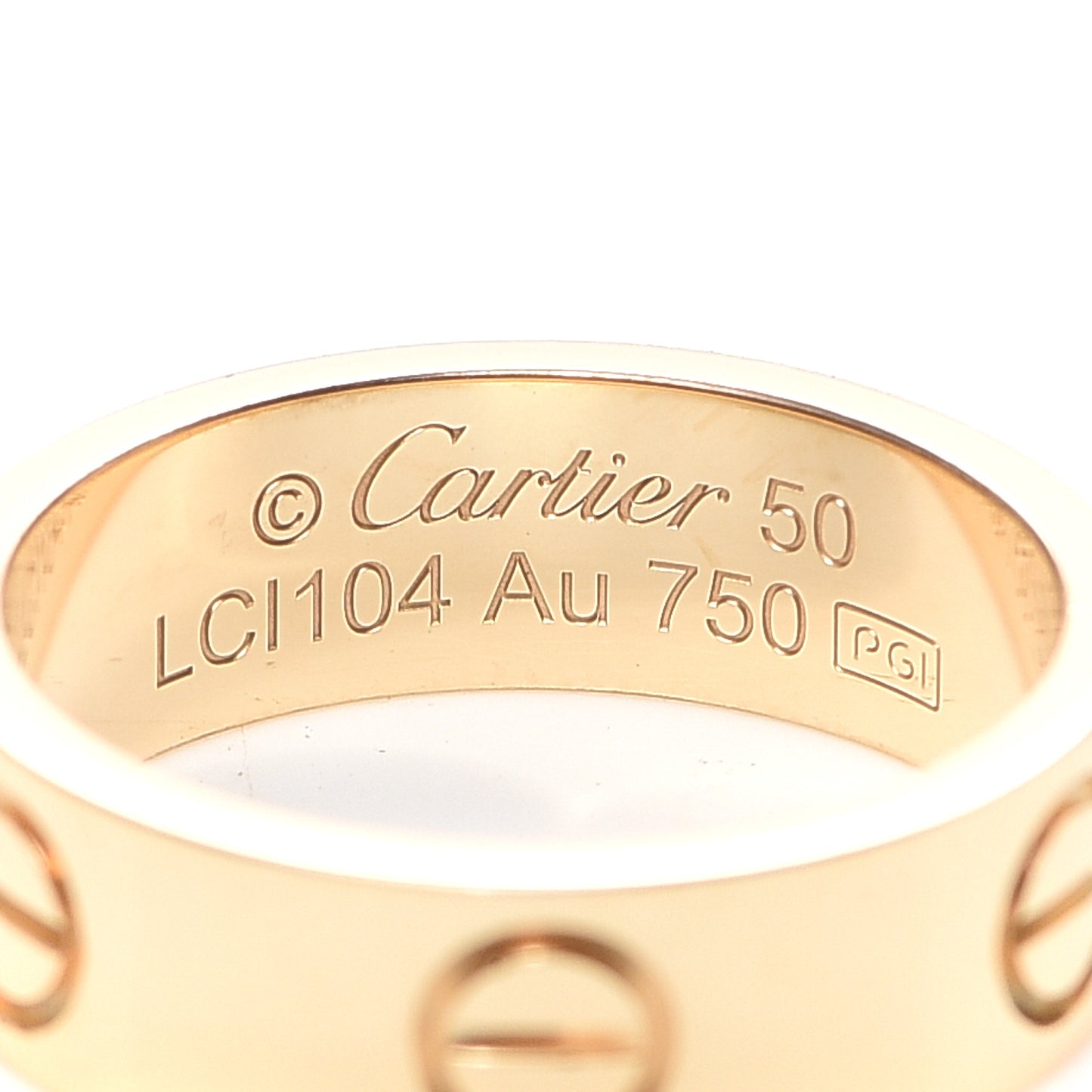 18K Yellow Gold 5.5mm LOVE Ring 50 5.25