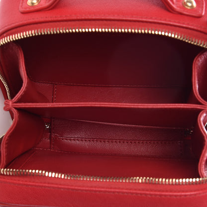 Chanel Caviar Quilted Small CC Filigree Vanity Case Red 7 of 9