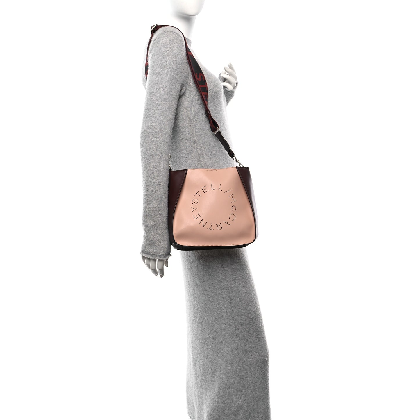 Eco Alter Nappa Perforated Logo Mini Crossbody Blush Brown