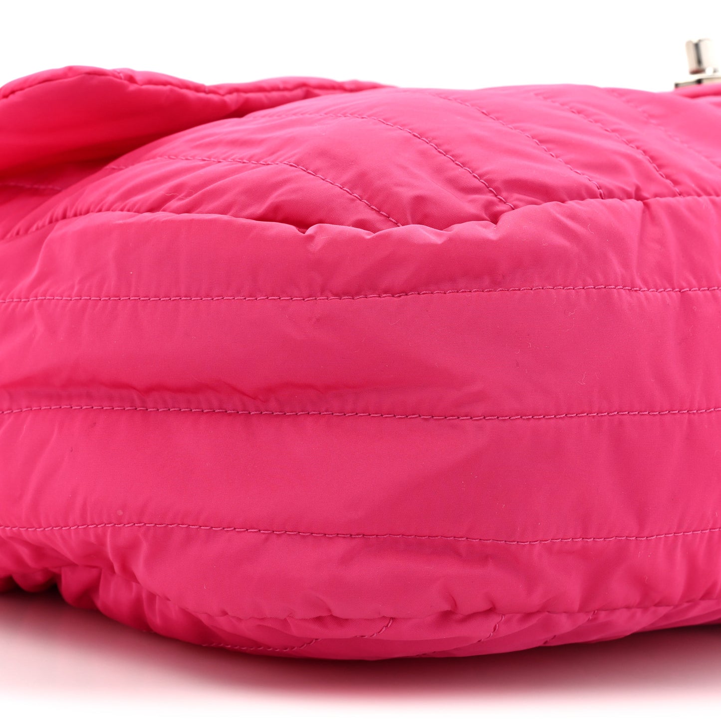 Nylon Vertical Quilted Jumbo Flap Pink