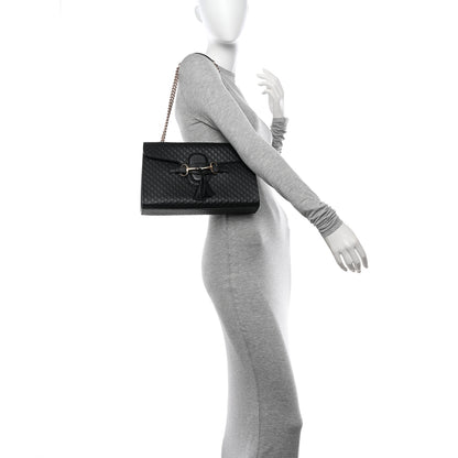 Gucci Microguccissima Medium Emily Chain Shoulder Bag Black 2 of 11