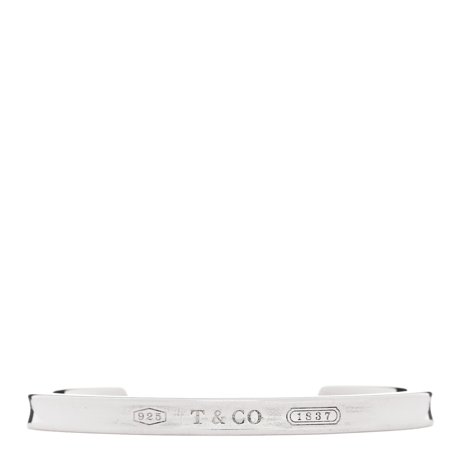 Tiffany Sterling Silver Narrow 1837 Cuff Bracelet 1 of 3