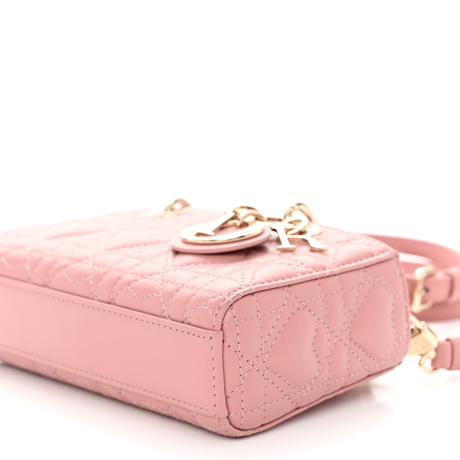 Christian Dior Lambskin Cannage Dioramour Micro Lady D-Joy Rose De Vents 9 of 9