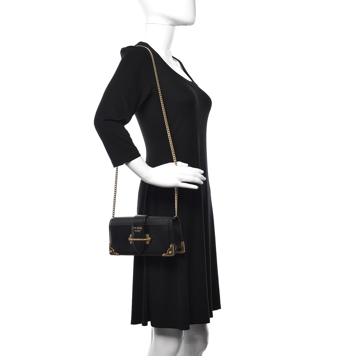 Prada City Calf Cahier Pochette Black 2 of 10