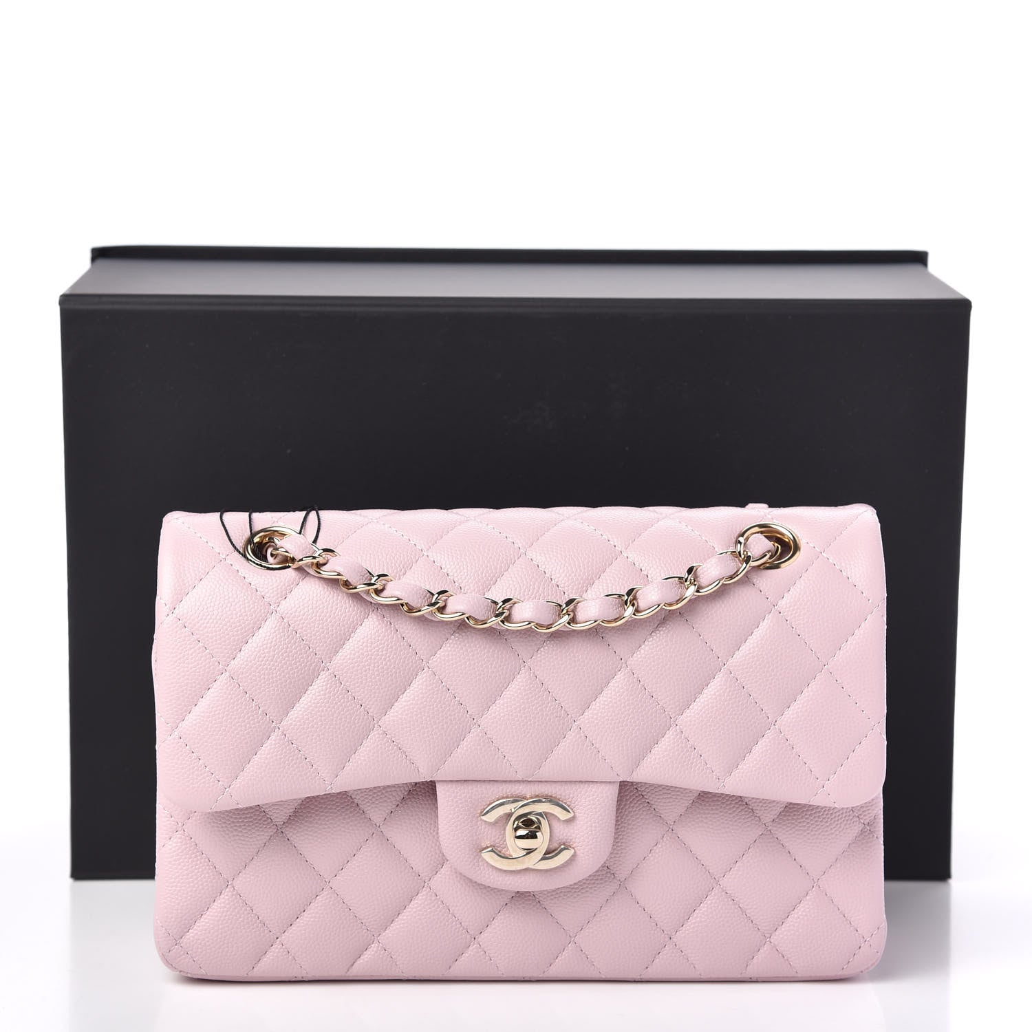 Chanel Caviar Quilted Small Double Flap Light Pink 10 of 10