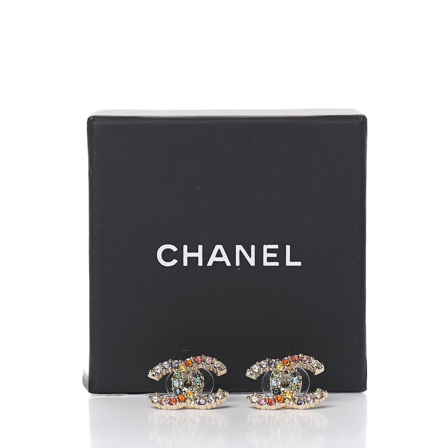 Crystal Over The Rainbow CC Earrings Gold Multicolor