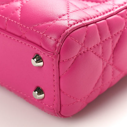 Christian Dior Lambskin Cannage Micro Lady Dior Pink 8 of 10