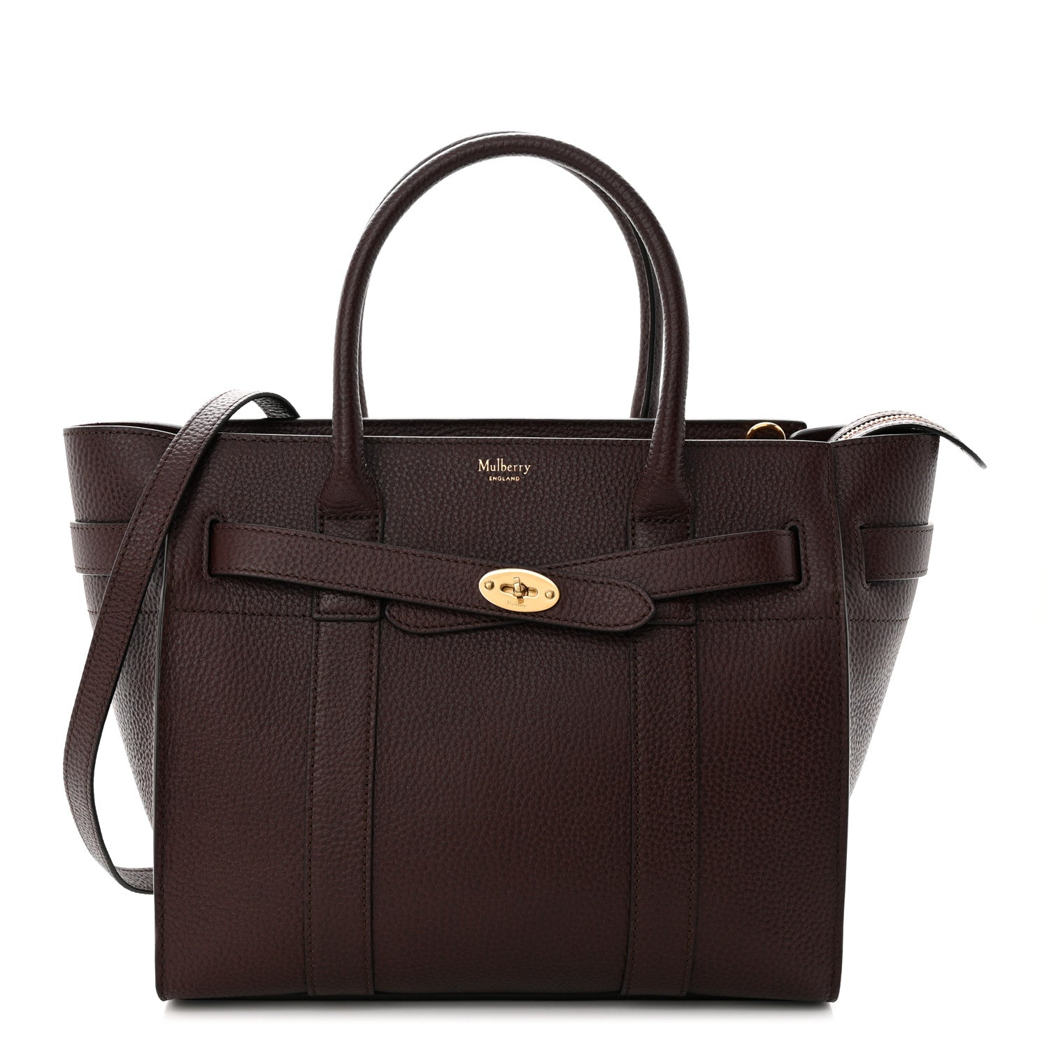 Mulberry Small Classic Grain Small Zipped Bayswater Oxblood 1 of 12