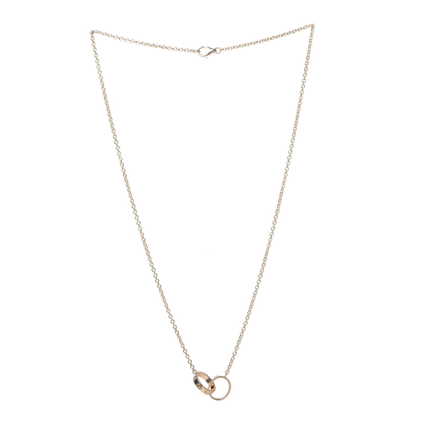 18K Yellow Gold Interlocking LOVE Necklace
