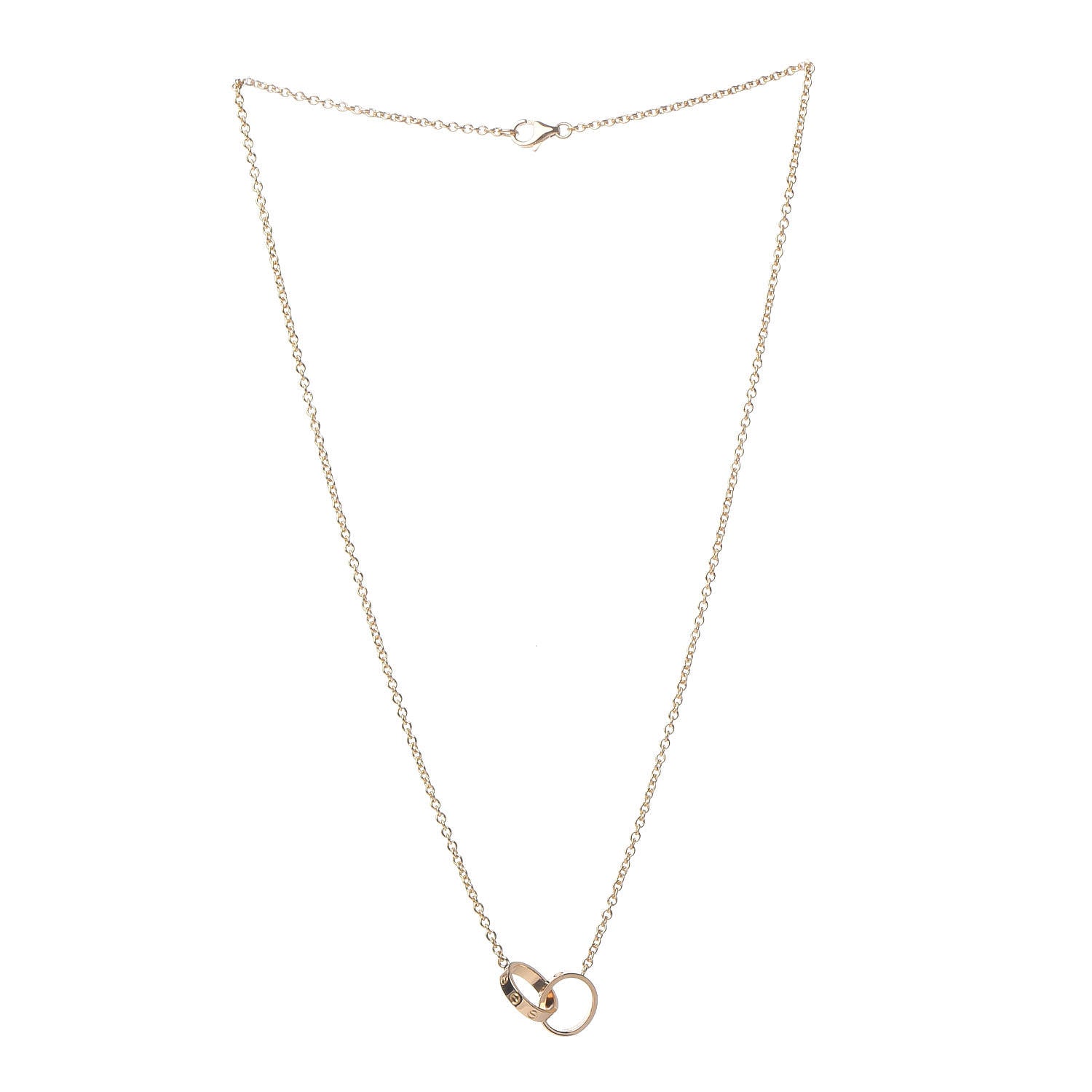Cartier 18K Yellow Gold Interlocking LOVE Necklace 3 of 8