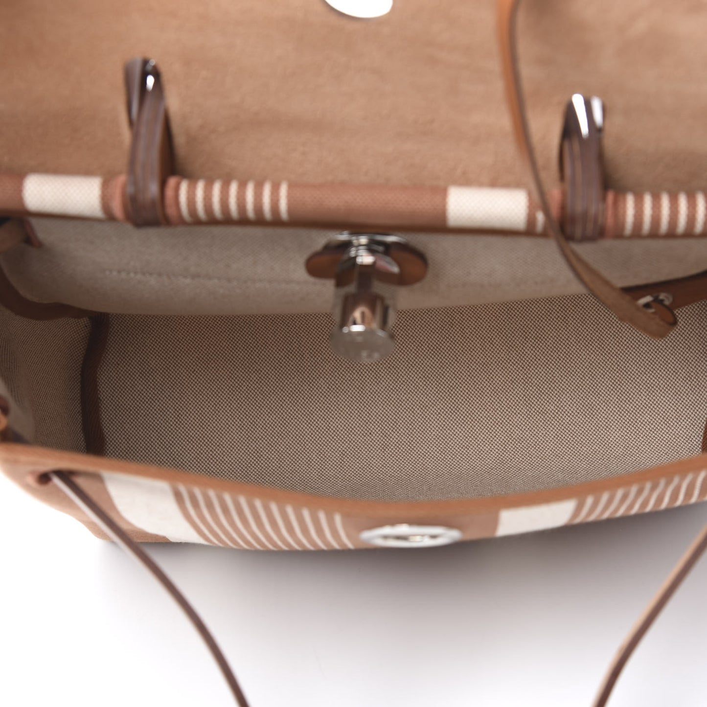 Vache Hunter Toile H Vibration Herbag Zip Retourne 31 PM Fauve Ecru Beige