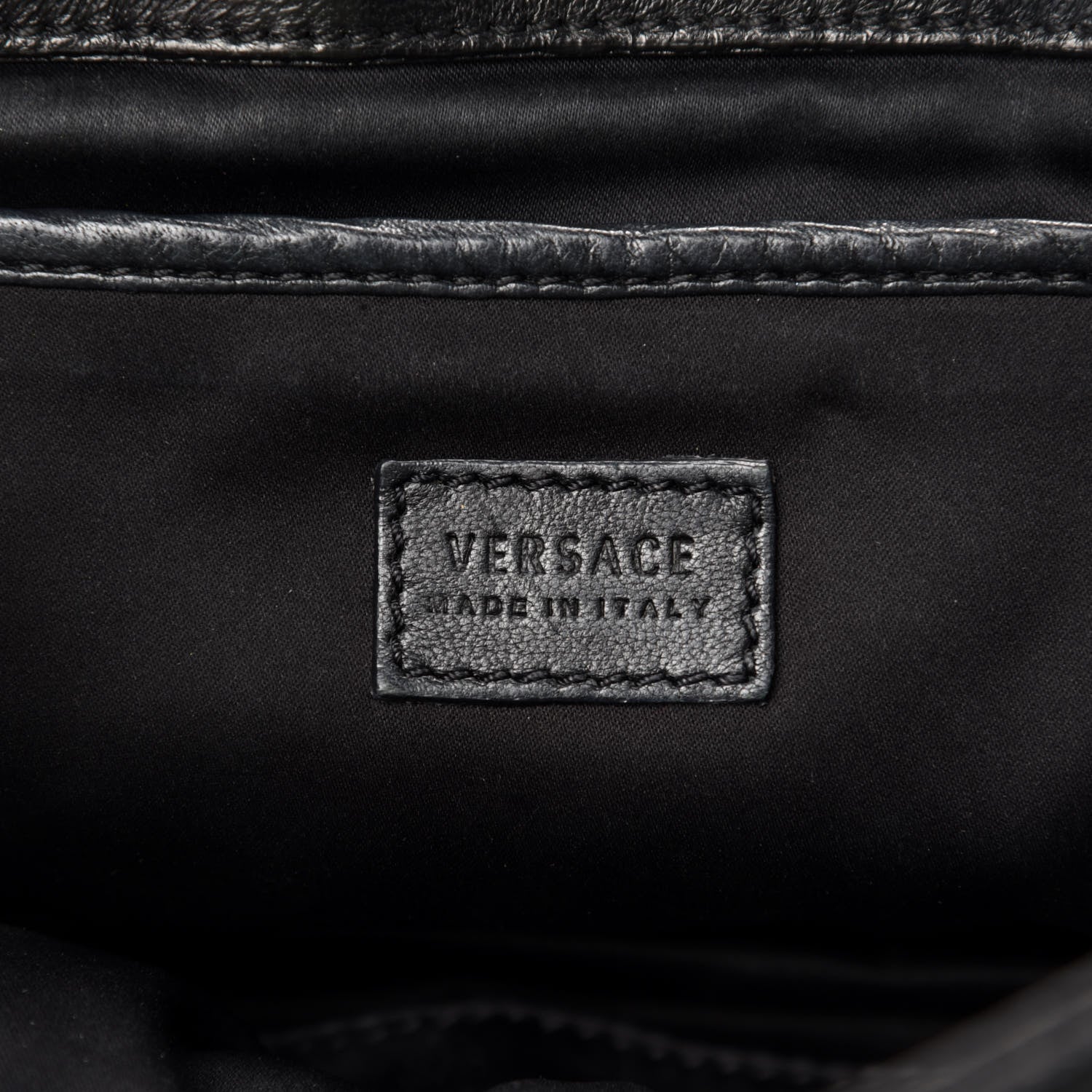 Versace Nappa Trapuntata Triangle Quilted Studded Bag Black 11 of 12