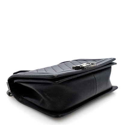 Chanel Goatskin Quilted Patent Medium Duo Boy Flap Black 4 of 10