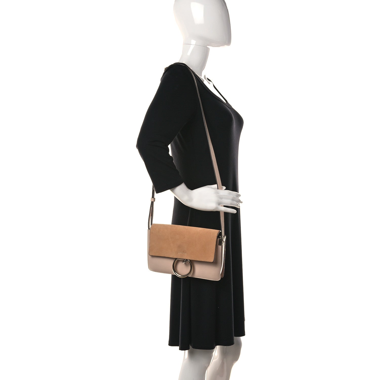 Chloe Suede Calfskin Small Faye Shoulder Bag Blushy Pink 2 of 11