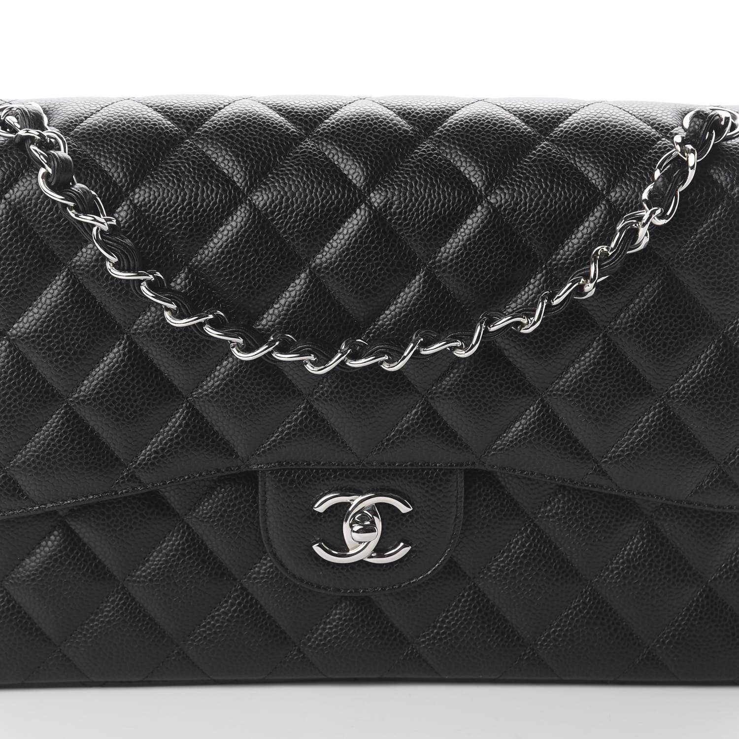 Chanel Caviar Quilted Jumbo Double Flap Black 9 of 9