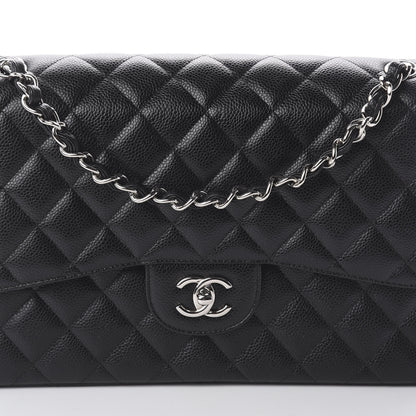 Chanel Caviar Quilted Jumbo Double Flap Black 9 of 9