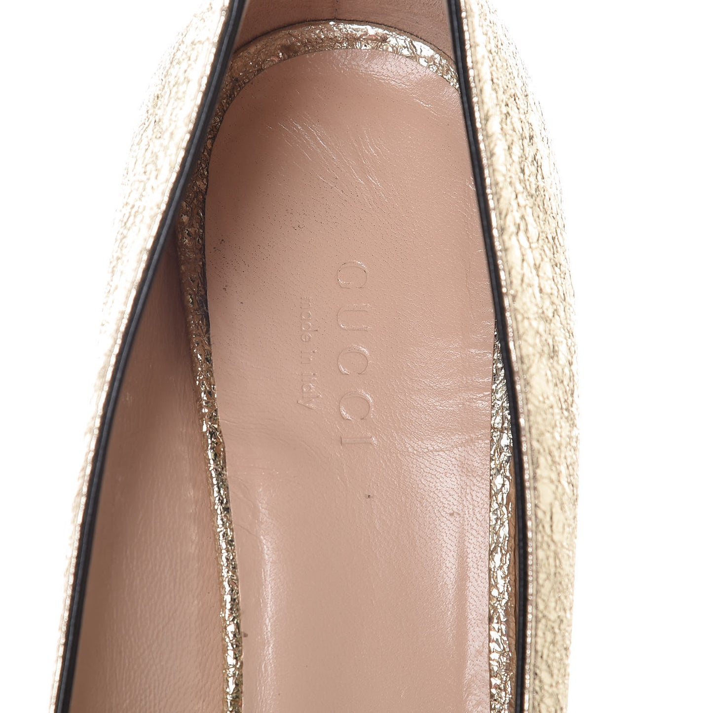 Galassia GG Marmont Fringe 50mm Loafer Pumps 38.5 Platino