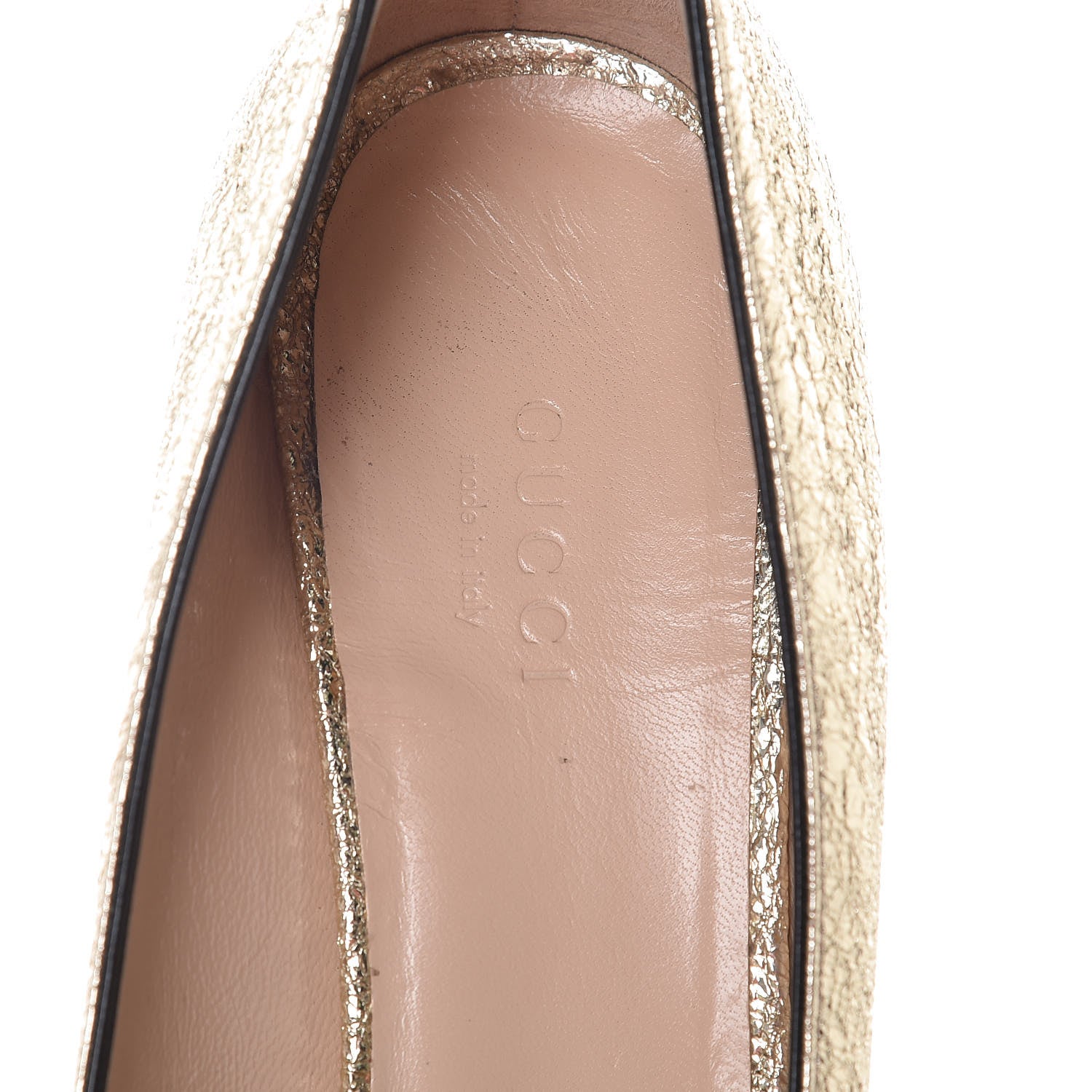 Gucci Galassia GG Marmont Fringe 50mm Loafer Pumps 38.5 Platino 8 of 15
