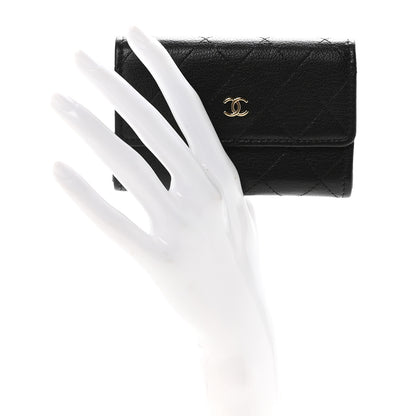 Chanel Goatskin Quilted Flap Card Holder Black 2 of 8