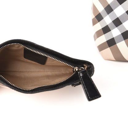 Burberry Nova Check Small Nickie Tote Black 17 of 18