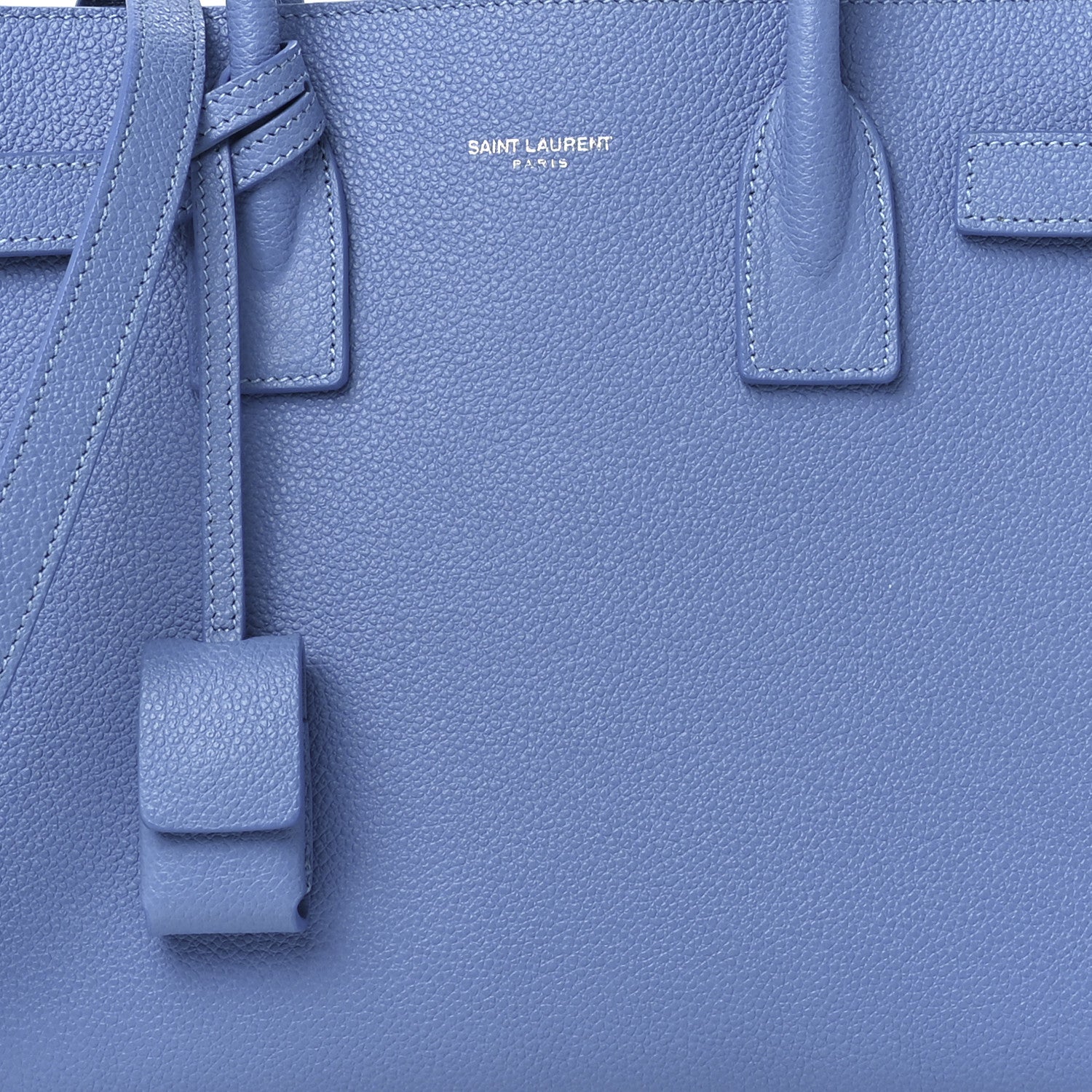 Saint Laurent Grained Calfskin Small Sac De Jour Light Blue 9 of 12